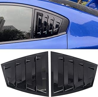 HIGH FLYING for Subaru WRX STi 2015-2020 2021 Back Side Window Scoop Louvers Cover ABS 2PCS (Glossy Black)