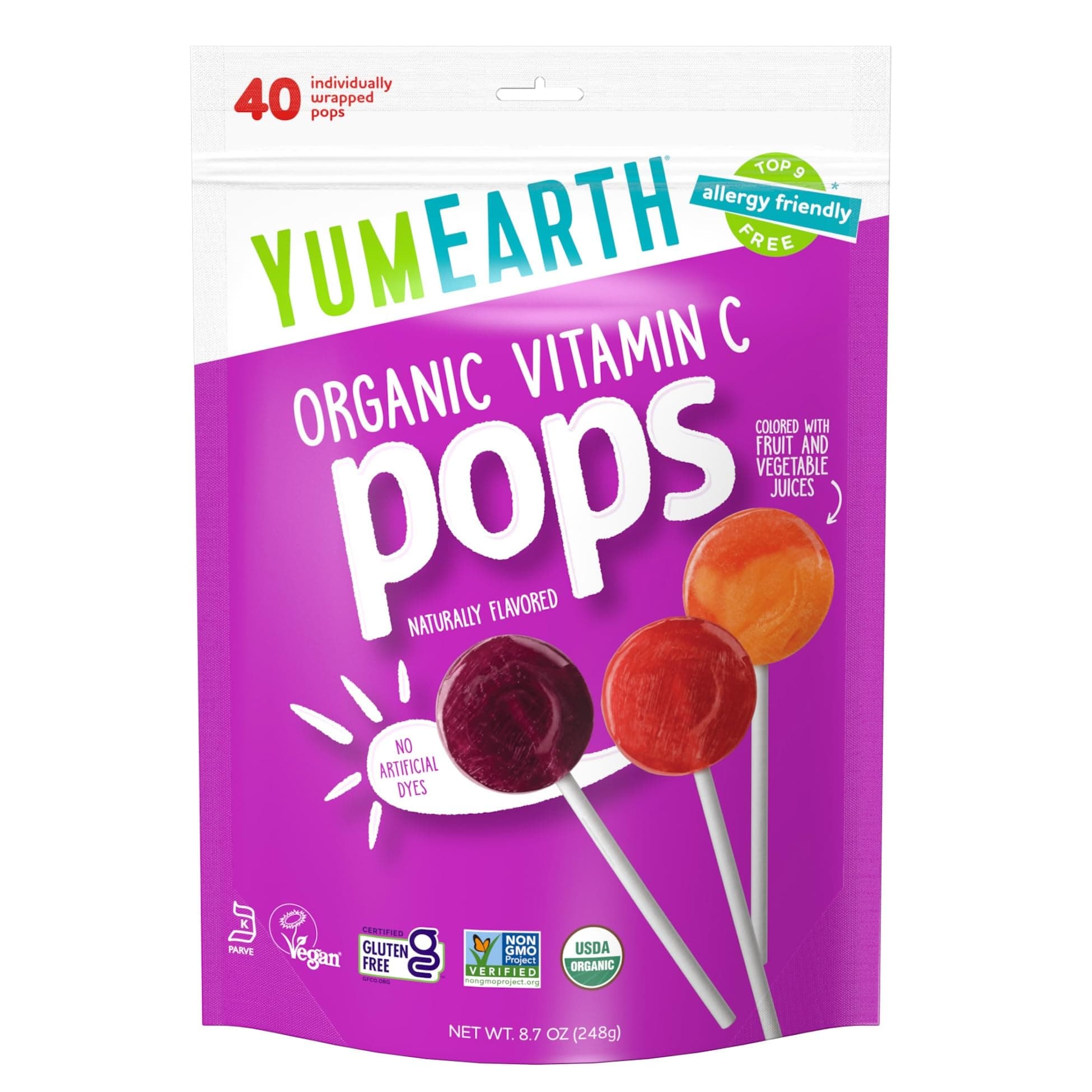 YumEarth Organic Vitamin C Lollipops (40 Pieces)