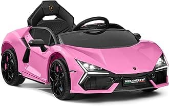 Best Choice Products Licensed Lamborghini Revuelto Kids 12V Electric Ride On Car Toy w/ 66lb Weight Capacity, Parent Control, Bluetooth - Pink