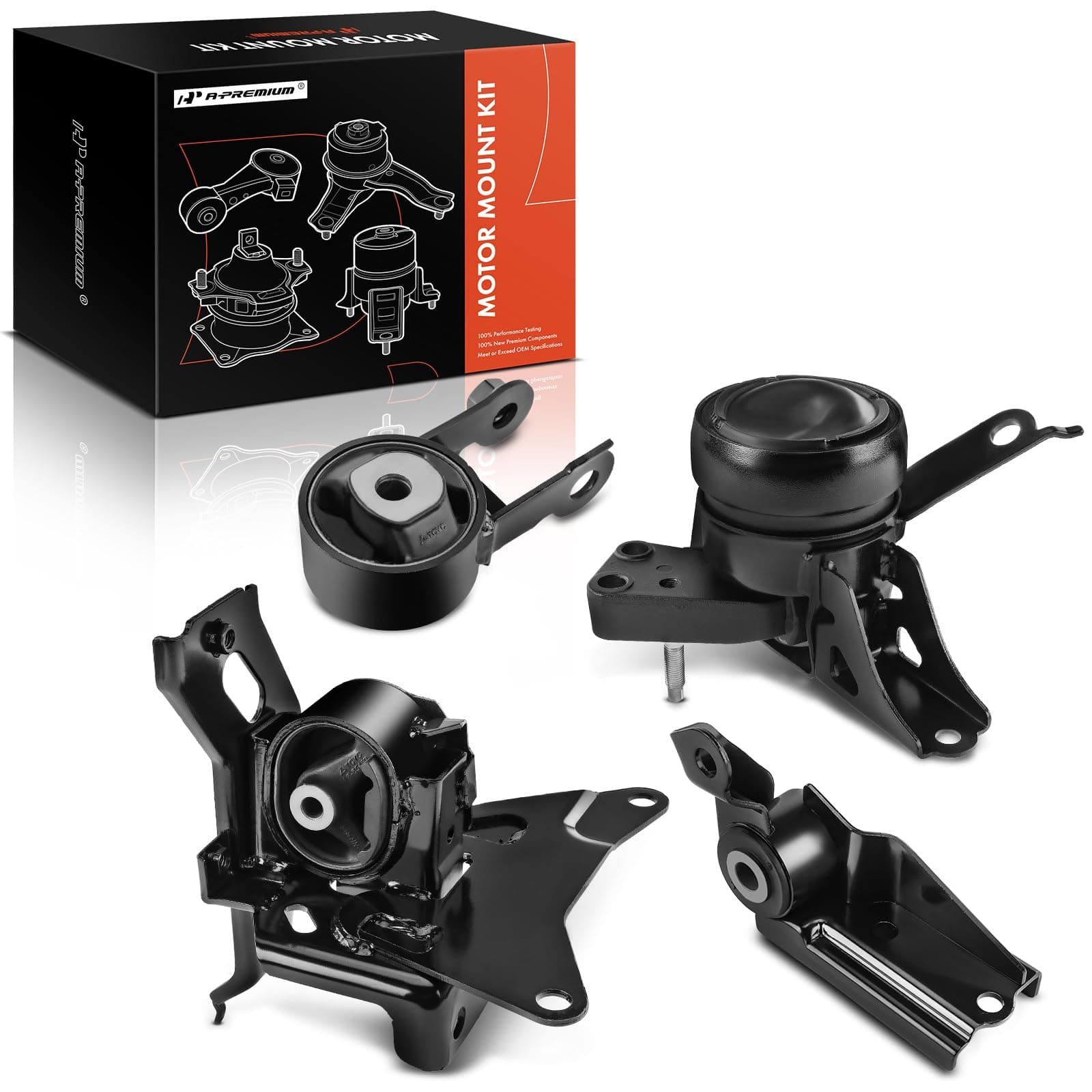 - A-Premium 4PCS Engine Motor Mount Transmission Mount Torque Strut Mount Set Compatible with Toyota Yaris 2006-2011 2015-2017 L4 1.5L, Automatic Transmission, Replace# 1236421020, 1236437010