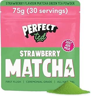 Perfect Ted Matcha | Summer Berry 75g | Ceremonial Grade Matcha Latte Powder | Japanese Matcha Tea Powder | Matcha Fuel (30 Servings)