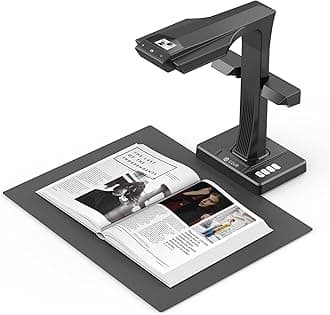 CZUR ET16 Plus Book Scanner A3/A4 Scanner Professional OCR Document Scanner with 16 MP 250 DPI, Auto-Flatten, Book Scanner for Personal Library, School, Czur Scanner Support HDMI, Windows/macOS