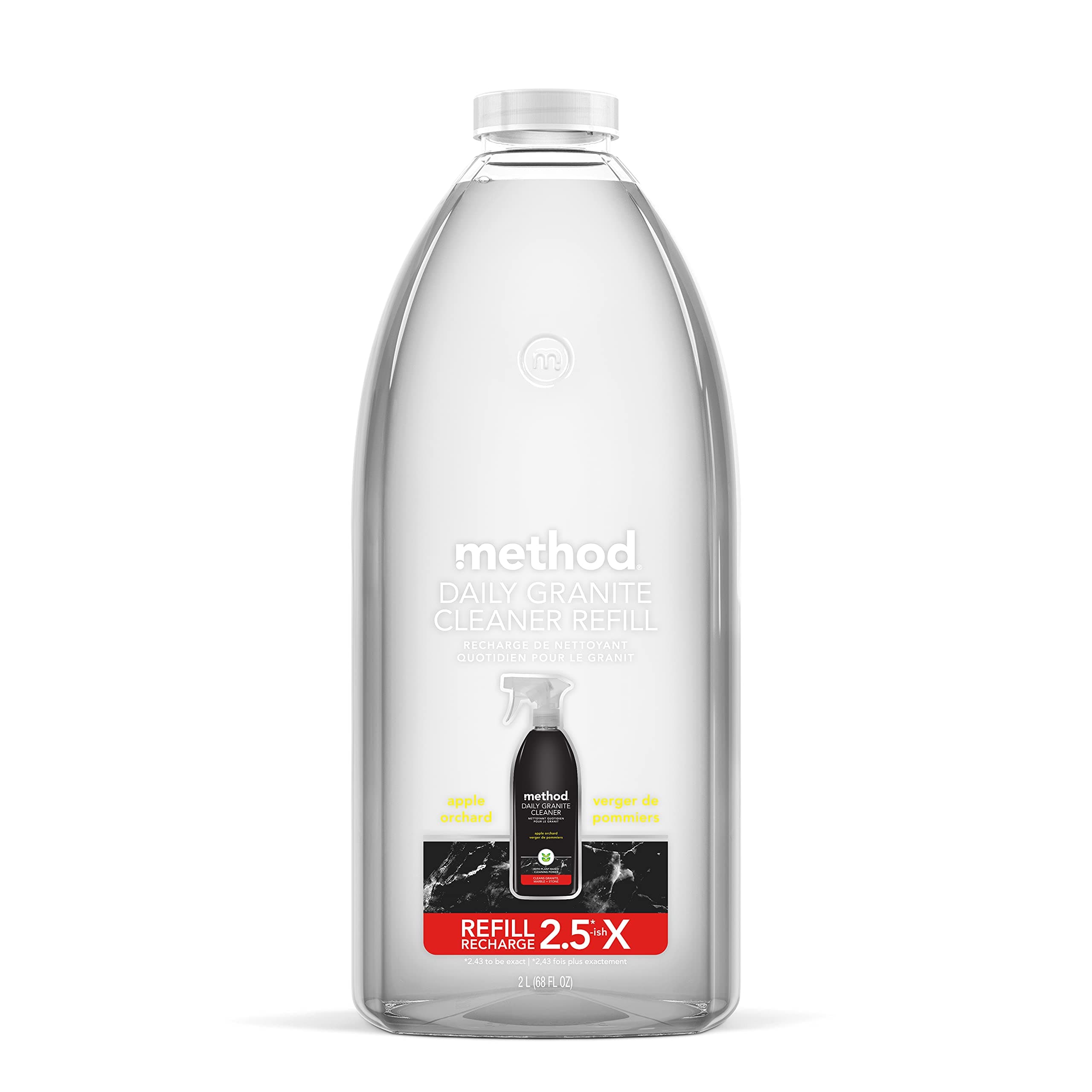 Method Daily Granite Cleaner Refill, Apple Orchard, 68 Ounce, 1 pack, Packaging May Vary