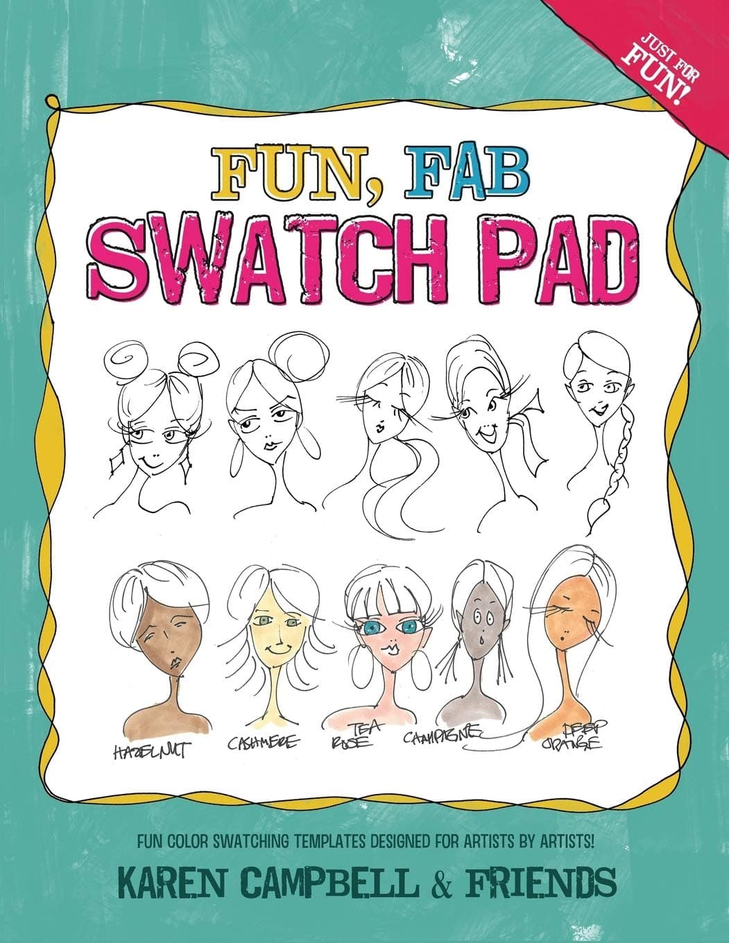 Fun Fab Swatch Pad: Fun color swatching templates designed for artists by artists!: 4 (Fun Fab Drawing Series)