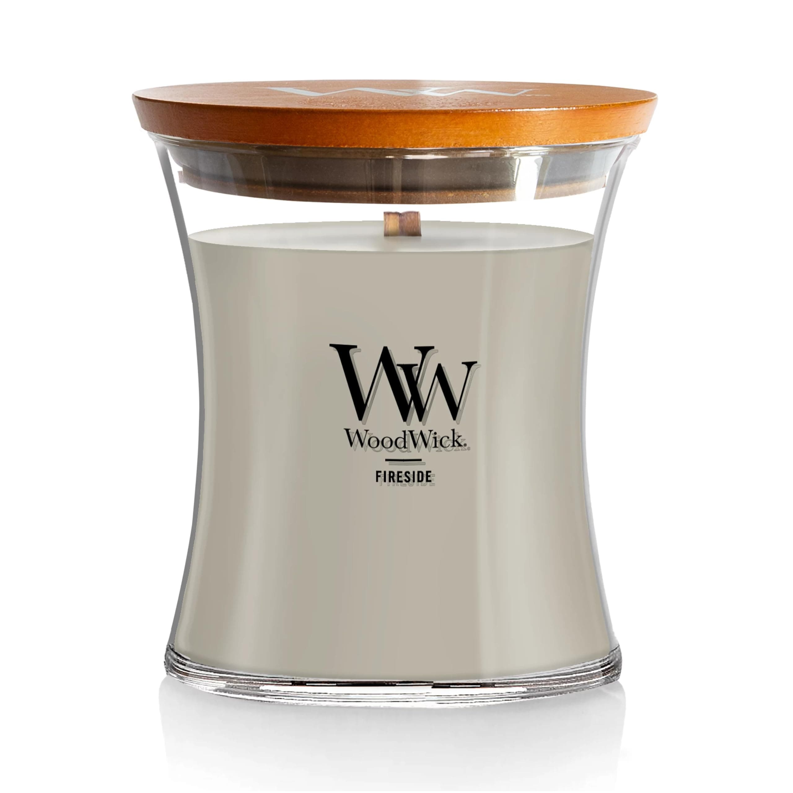 Medium Candle Fireside, Grey , 9.9cm Lx 9.9cm W x 11.4cm H , 92106AM