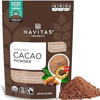 Navitas Organics Cacao Powder, Bags, 30 Servings, 1 Pound (Pack of 1), 16 Ounce