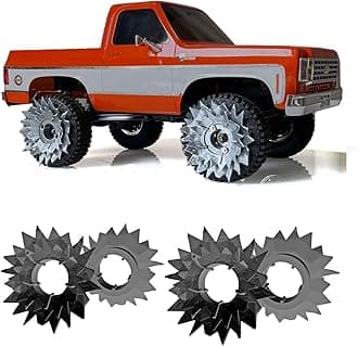 Spiked Wheel Covers Wasteland Upgrade Parts for FCX24 K5 Blazer RC Truck Crawler （NO Truck Included）