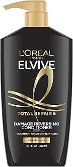 L’Oréal Paris L'Oreal Elvive Total Repair 5 Repairing Conditioner for Damaged Hair Conditioner with Protein and Ceramide for Strong Silky Shiny Healthy Renewed Hair 28 Fl Oz