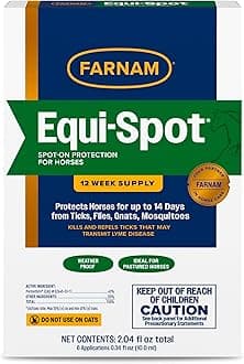 Equi-Spot, Horse Fly Control, Long-lasting Protection, 6 Applications, 12-Week Supply for One Horse