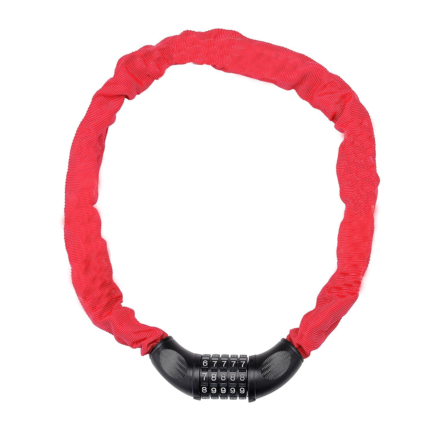 qobobo® bike lock cycle combination lock chains lock 90cm Folding Bike Lock Sport Bracket Key Black