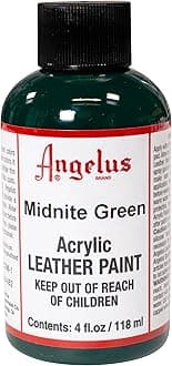 Angelus Acrylic Leather Paint, 4 oz, Midnight Green