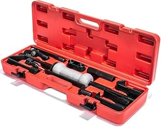 XtremepowerUS Heavy Duty Dent Puller w/Slide Hammer Auto Body Truck Repair Automotive Hammer Puller Repair Frame Set with Carrying Case (10 Lbs)