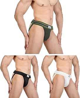 Men's Jock Strap, Wide Band Mesh Male Underwear Jockstrap Athletic Supporter for Gym Vasectomy