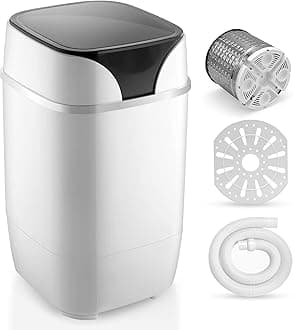 PUCWM200 Portable Machine Full-Automatic Compact Washer with Washing Programs Ideal for RV, Dorm, Apartment (White)