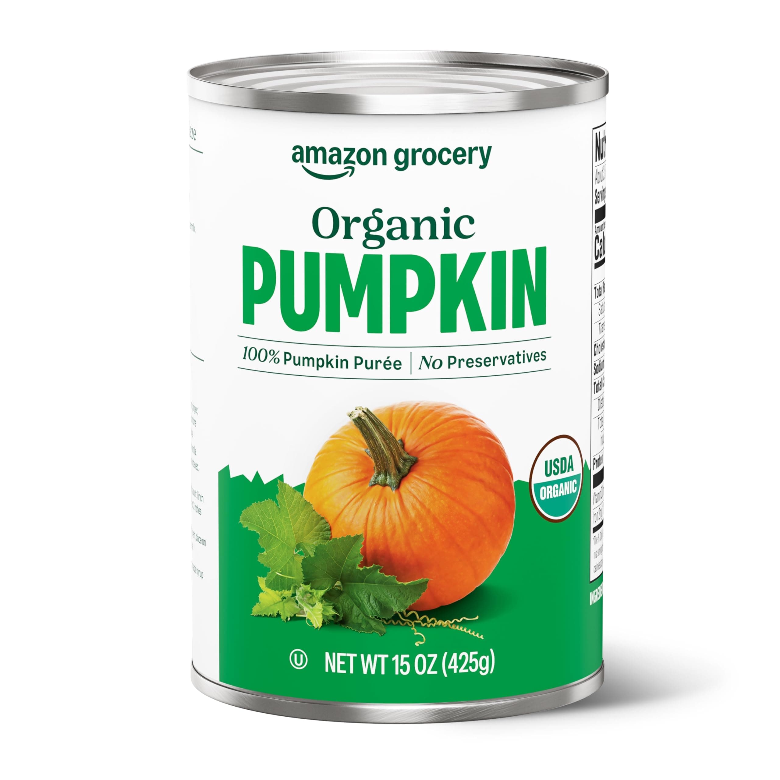 Amazon Grocery, Organic Pumpkin, 15 Oz