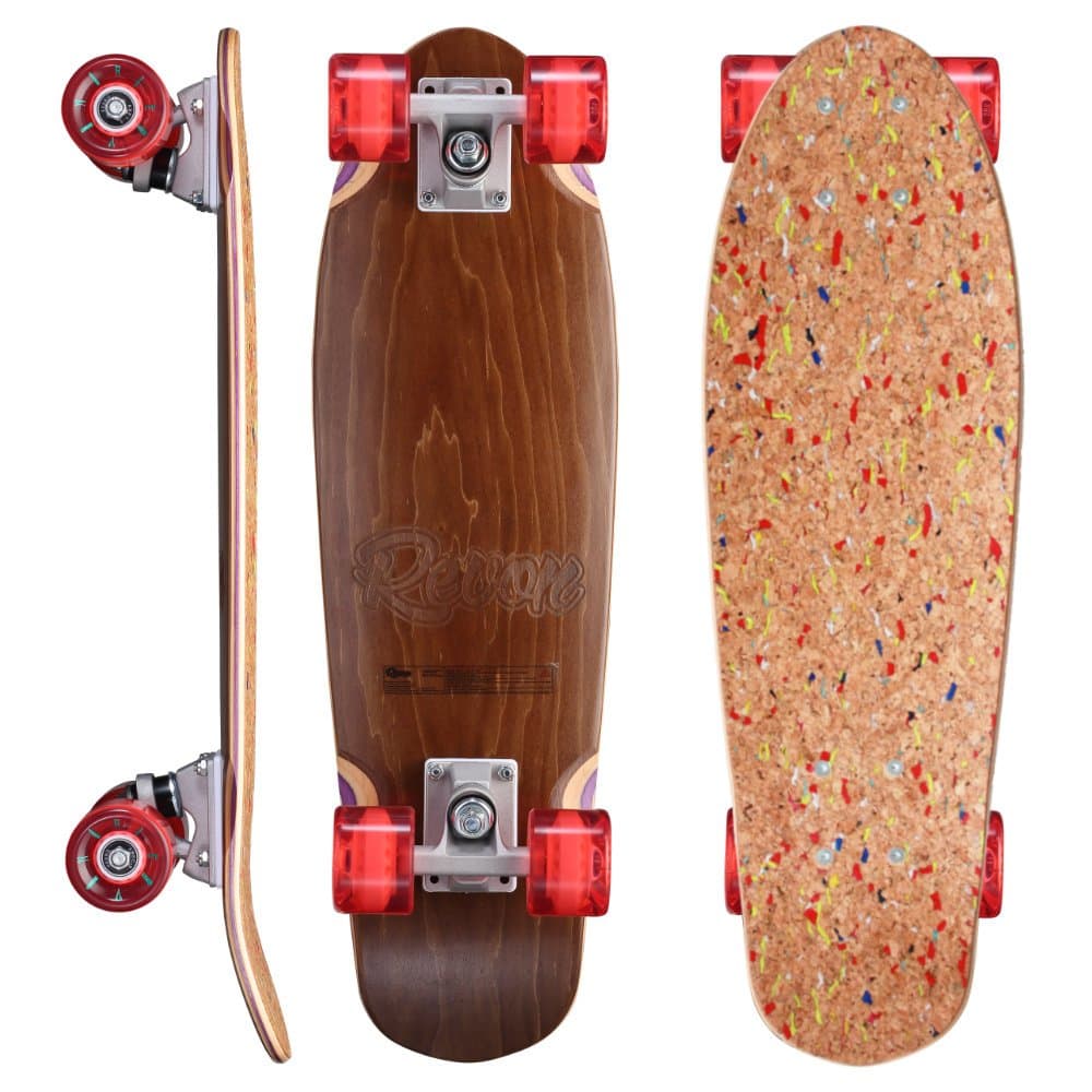 Revon Cork High-Quality 7 Layer Canadian Maple Complete Skateboard Cruiser Kicktail – Skateboard with Abec9 Bearings
