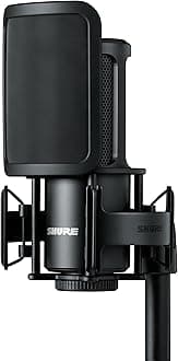 Shure SM4 Studio Recording Microphone Kit, XLR Home Studio Condenser Mic with Mix-Ready Audio - All-Metal Construction, includes Detachable Magnetic Pop Filter & Shock Mount (SM4-K-KIT)