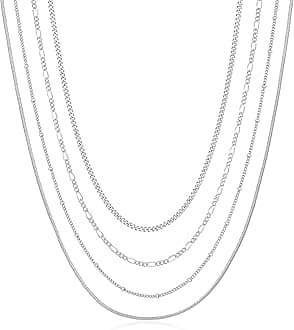 Senteria Gold Necklaces for Women Trendy 14KGold Chain Necklace Dainty Chunky Gold Choker Long Layered Necklace Set for Women 3/4Pcs