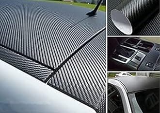 WISDOM 3D Carbon Fiber Wrap Adhesive Sheet Roll Sticker Tape for Cars Auto and Motorcycle DIY, Decoration Crafts (24"x46", Black 3D Carbon)