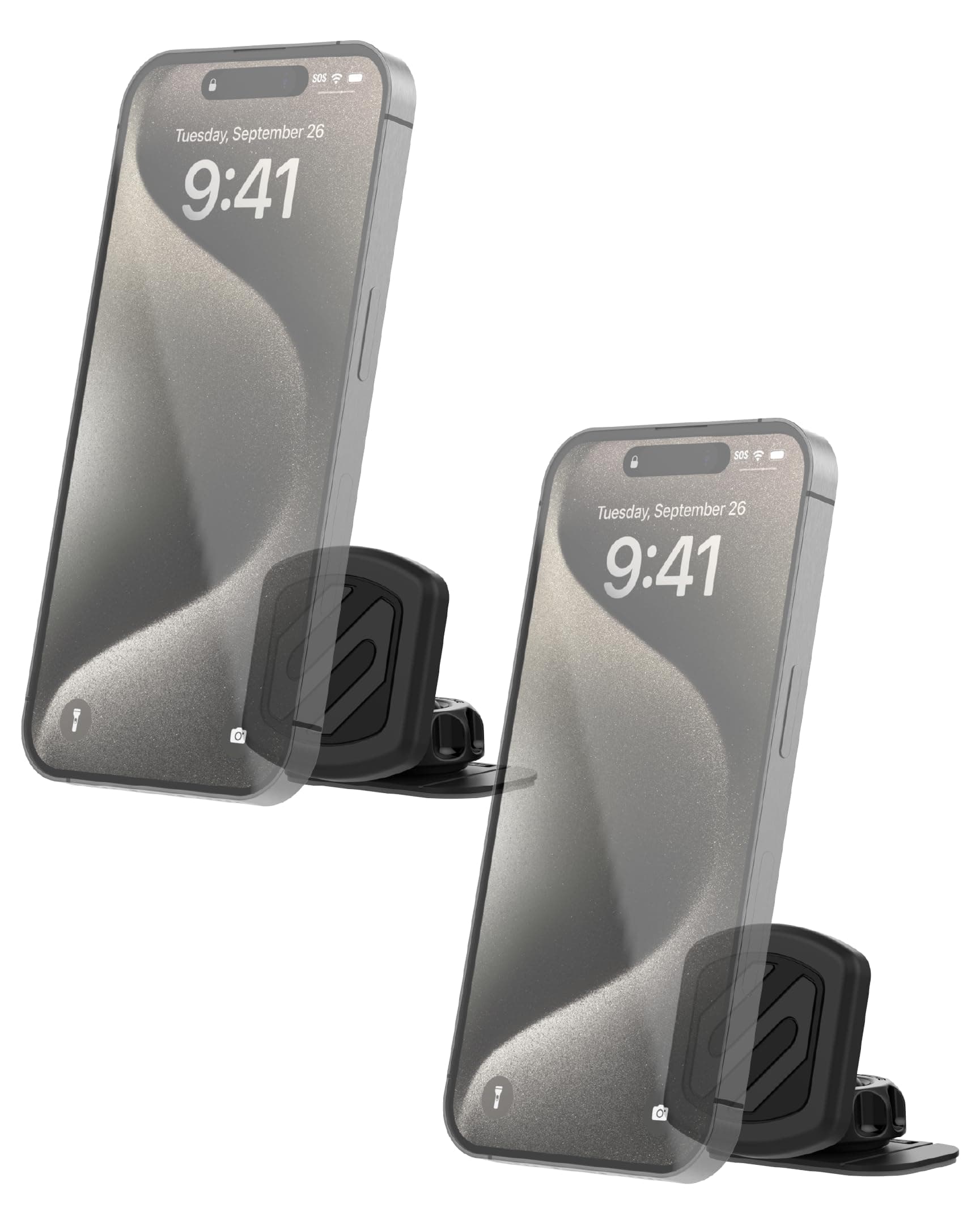 MAGKIT MagicMount Magnetic Car Phone Mount for Dashboard, 360° Adjustable Magnet Head, Universal Cell Phone Holder for Car, Compatible with iPhone, Samsung, and All Devices (Pack of 2)