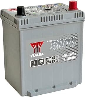 Yuasa YBX5056 12V 40Ah 360CCA Silver Maintenance Free High Performance Car Battery