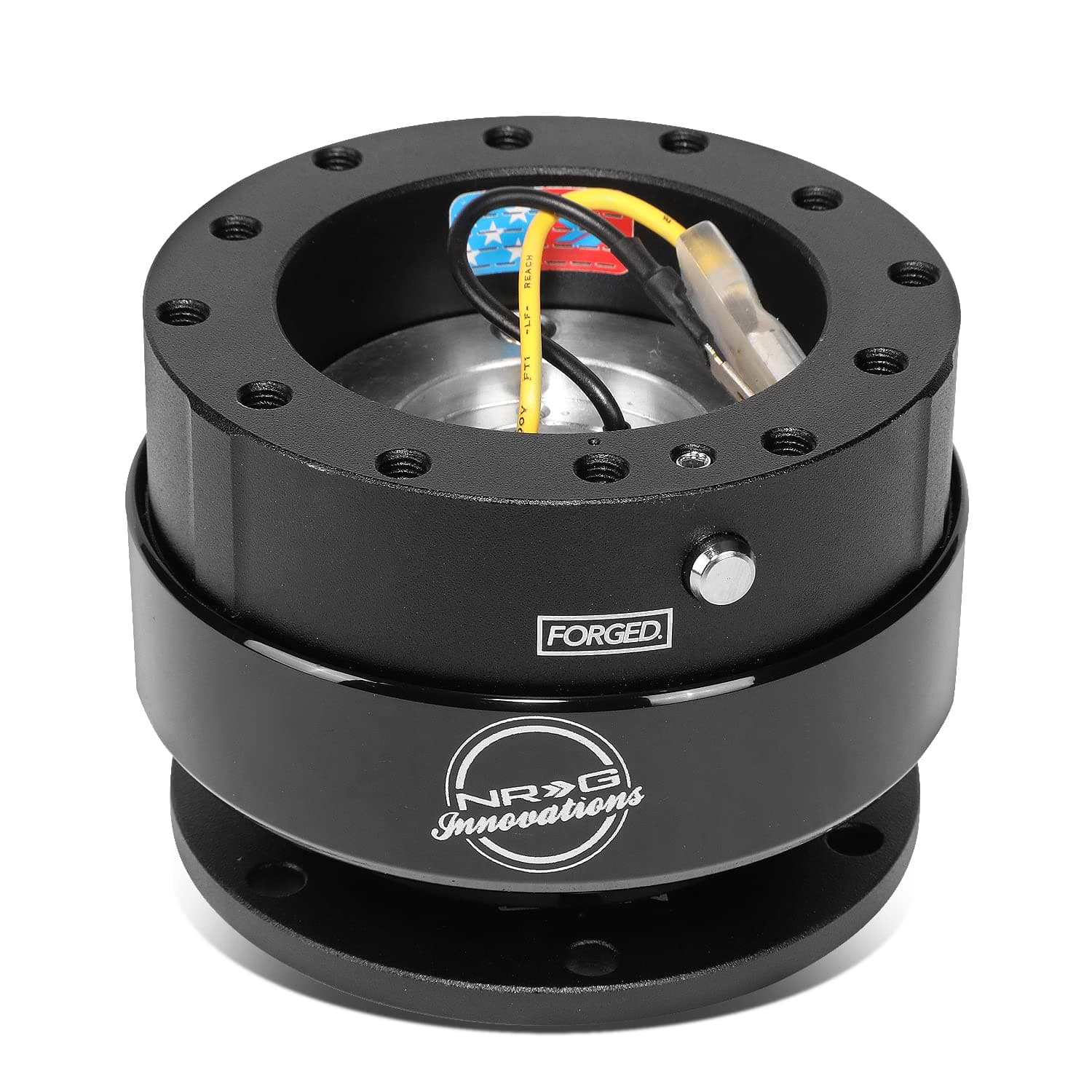 Race Steering Wheel Quick Release (Black Body/Black Ring), gen 2.0, NRG-SRK-200BK