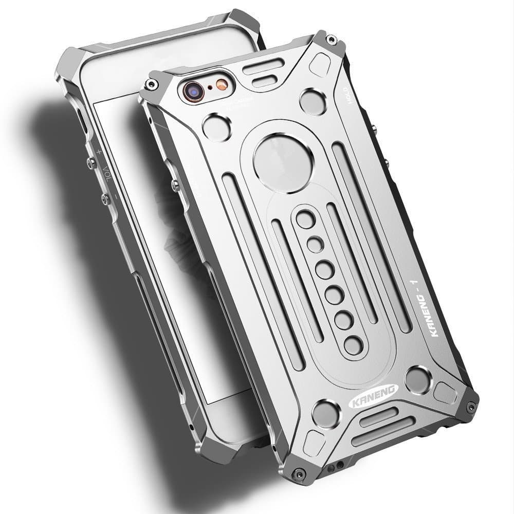 iPhone 8 Case,iPhone 7 Case,Kaneng Aluminum Metal Bumper Back Cover Case Apple iPhone 7 8 4.7 inch(Silver)