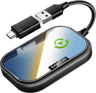 Wireless Carplay Adapter, Converts Wired to Wireless Carplay Adapter for Apple iPhone, Wireless Control Plug & Play Carplay for Cars from 2015 & for iPhone iOS 10+ Matte Black