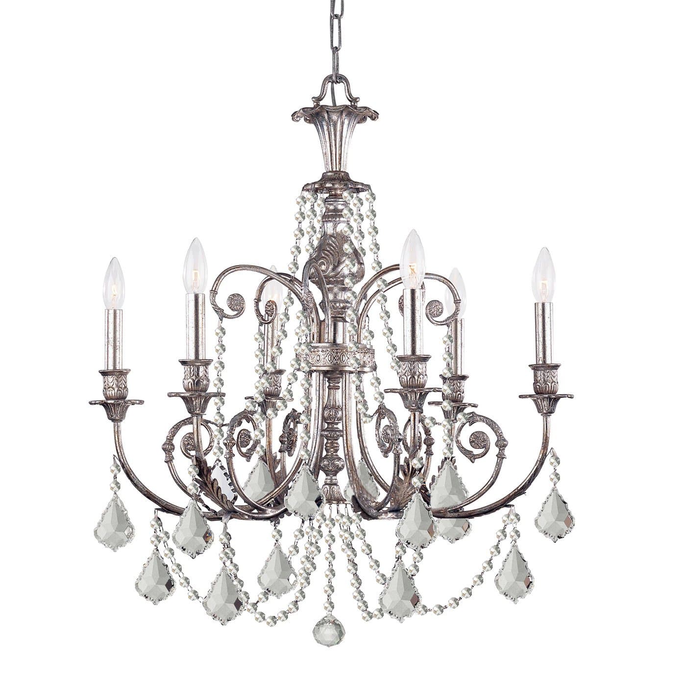 Gold Coast Lighting Sylvie Chandelier, Old Silver