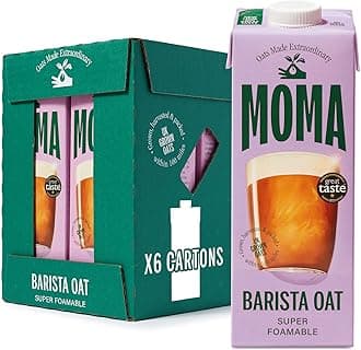 Barista Oat Drink - 6 x 1L - 100% Plant Based Vegan - Perfect for Frothy Coffee - Made with the whole of the oat for fibre and delicious flavour - No Added Sugar - Vit D, B2 and B12