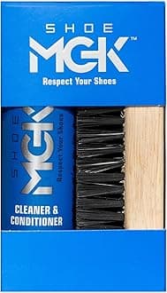 Starter Shoe Cleaner Kit - Shoe Cleaner & Conditioner for All Shoes, Premium Shoe Brush, Blue, Medium