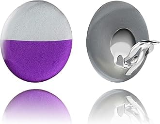 Retro Large Round or Flower Clip on Earrings, Non Pierced Ears for Women (Style 34 - Silver and Violet)