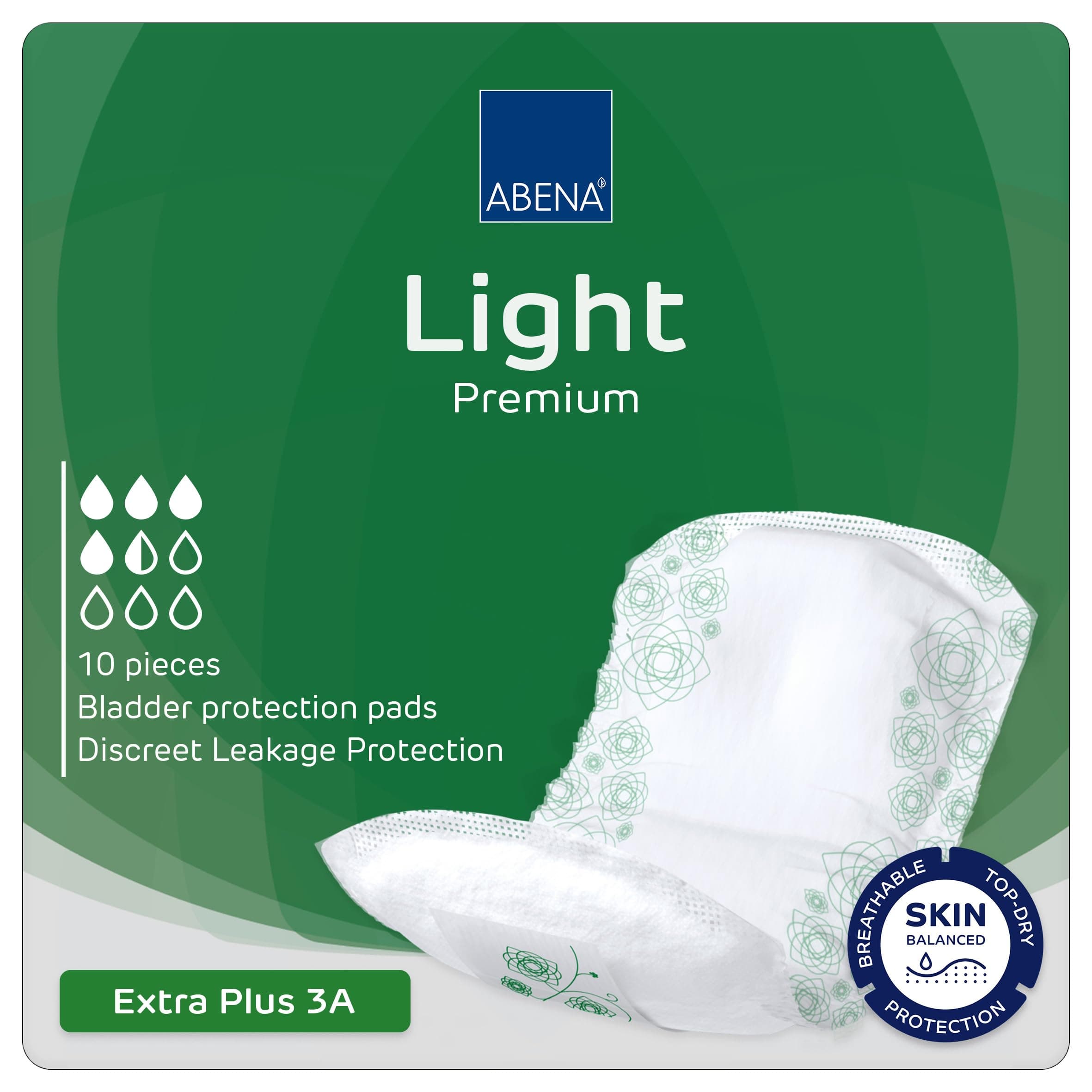 Light Extra Plus 3A, Pack of 10, 650ml, Maxi Pads for Incontinence and Period Protection, Extra Absorbent Sanitary Pads for Heavy Flow, Soft, Breathable & Comfortable Design for Incontinence