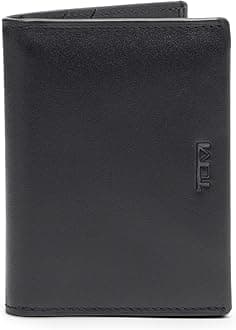 TUMI - Nassau L-Fold - Card Holder Wallet for Men & Women - With ID Window - Nappa Leather Material - Black Smooth