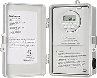 - DEWENWILS Pool Pump Timer, Digital Timer Box, 2HP 40A 120-277 VAC, 7-Day 20 ON/Off Programmable Timer Switch for Water Heater, Pool Pump, SPA, Motor, ETL Listed