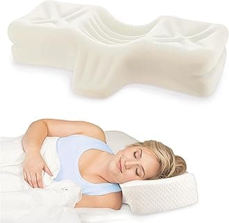 Cervical Orthopedic Foam Sleeping Pillow; For Neck, Shoulder, and Back Pain Relief; Helps Spinal Alignment; Back and Side Sleeping, Firm - Petite