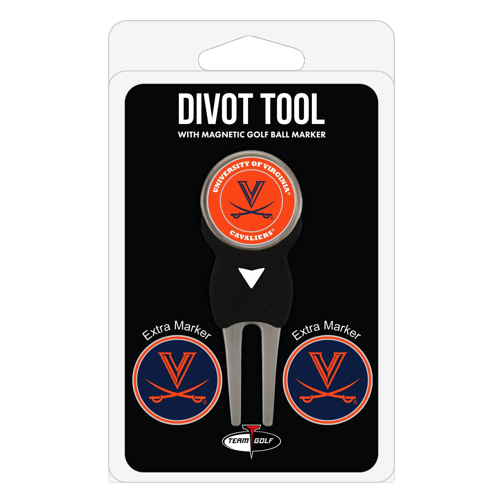 Team Golf NCAA Divot Tool with 3 Golf Ball Markers Pack, Markers are Removable Magnetic Double-Sided Enamel
