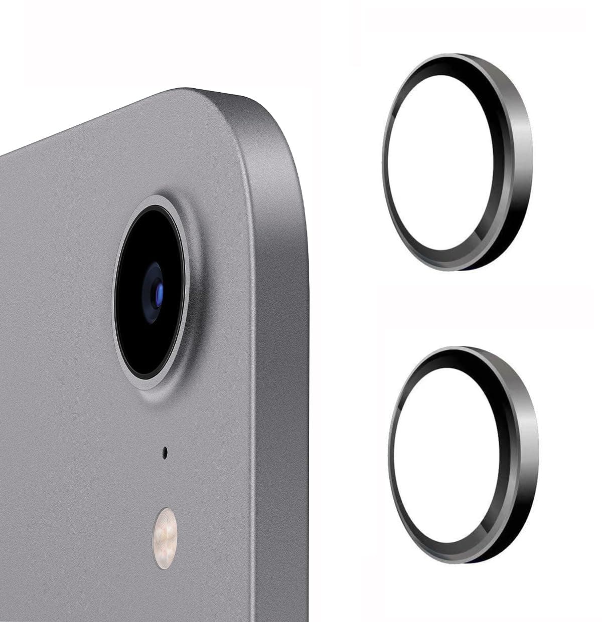 For iPad Air 13 & 11 Inch Camera Lens Protector Tempered Glass (M3 2025 & M2 2024)- 2 Packs -Compatible with iPad 11th Generation A16,iPad Mini 7 / Mini 6, iPad Air 2020/2022,iPad 10th Gen-Black