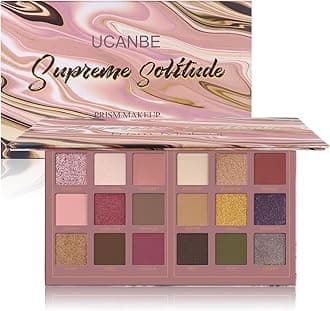 Matte Eyeshadow Palette Pro 18 Colors Pigmented Shimmer Glitter Eye Shadow Palette, Blendable Long Lasting Waterproof Rosy Makeup Cosmetics Halloween Valentine Gift Makeup Kit (04# Solitude)