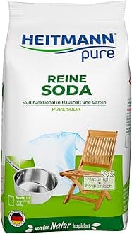 HEITMANN pure Pure Soda | Natural Cleaning Powder for Household, Laundry & Garden | Versatile Home Remedy Against Grease, Dirt, Stains & Odours | 500 g