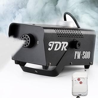 JDR Fog Machine Mini 500W Smoke Machine with Auto Mode and Wireless Remote Control Portable Fogger for Outdoor, Parties, Stage Effect, Indoor, Disco, Halloween, Disinfection or Weddings 2500CFM|FM-3