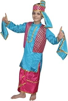 Kaku Fancy Dresses Indian State Punjabi Dance Costume for Kids, Ethnic Punjabi/Bhangra Costume for Boys