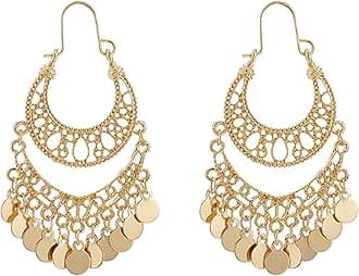 Jhumkas Indian Earrings for Women Boho Ball Tassel Statement Dangle Earrings Indian Jewelry Dresses Wedding Party Outfits