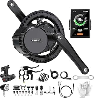 BAFANG 48V 750W Electric Bike Conversion Kit Mid Drive with Chainring 44T, BBS01B Mid Motor Kit for Women Men Adults, DIY eBike Pedelec Kit C18 Display, Thumb Throttle