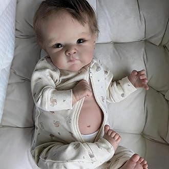 RXDOLL Lifelike Reborn Baby Dolls Silicone Full Body 18 inch Realistic Newborn Baby Girl Doll Real Life Baby Doll Anatomically Correct Girl Washable for Xmas Gifts