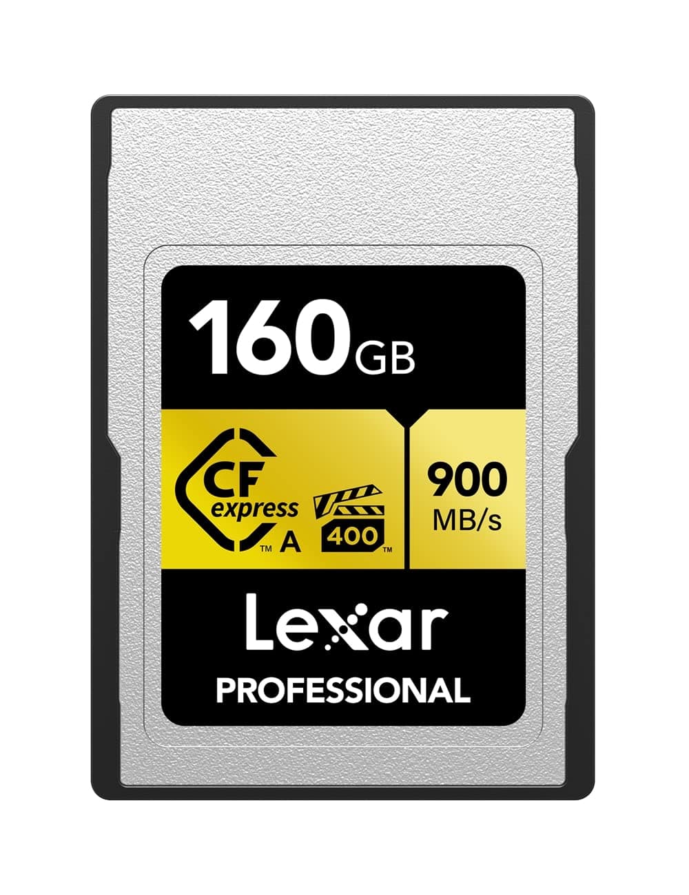 Lexar 160GB Professional CFexpress Type A Gold Series Memory Card, Up to 900MB/s Read, Cinema-Quality 8K Video, Rated VPG 400 (LCAGOLD160G-RNENG)