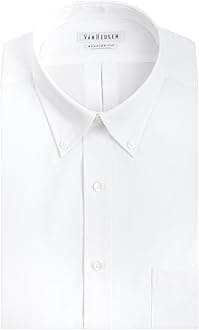 Men's Men's Pinpoint Regular Fit Solid Button Down Collar Dress Shirt Dress Shirt