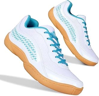 NiviaFlash 2.0 Badminton Shoes for Men | Your Go-to Shoe for Pickleball, Padel, and All Court Sports | Badminton Sports Shoes | (Blue/White/Sky Blue)