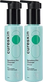 Cureskin Sensitive Pro Cleanser with Tucuma Butter & Apple Extracts for Sensitive Skin Face Wash, 100 ml (Pack of 2)