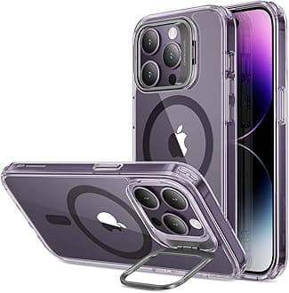 ESR for iPhone 14 Pro Case, Compatible with MagSafe, Adjustable Camera Ring Stand, Scratch Resistant Back, Military-Grade Protection, TPU, Classic Magnetic Back Cover with Kickstand, Purple
